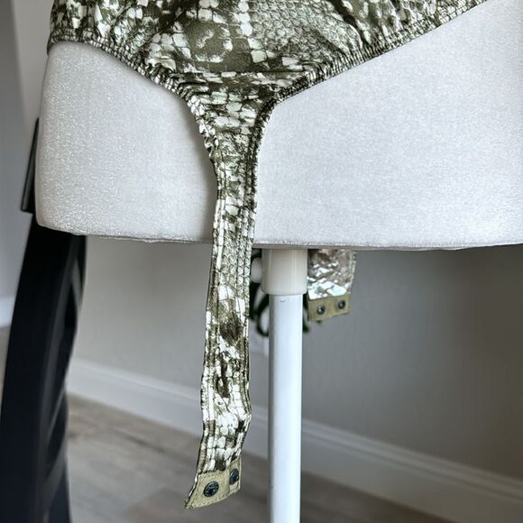 NWOT Free People Night Out Snake Print Bodysuit Strappy Thong S Flirty Feminine - Picture 7 of 12